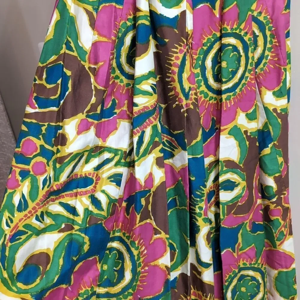 Vintage Tori Richard Honolulu Printed Cotton Maxi Dress - Picture 4 of 7